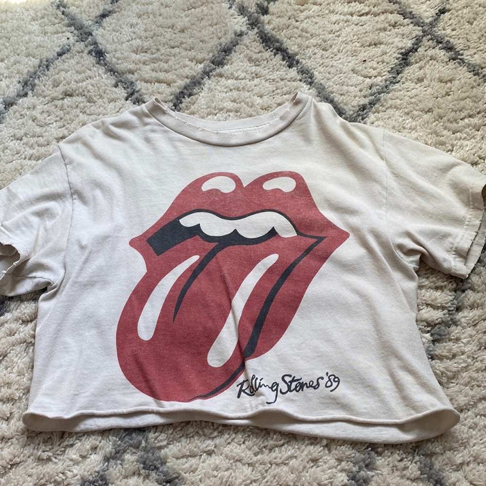 Brandy Melville Cropped Rolling Stones T-Shirt